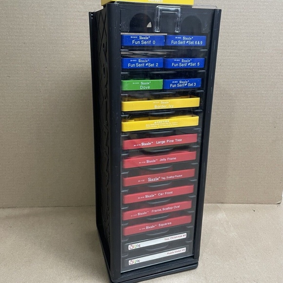 Sizzix Shadow Box The Storage Tower Includes Dies variety lot of 27 pc.